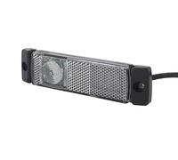 HELLA Luces de posición - LED - 24V - montaje exterior/Conexión roscada | Caravana - LED - 24 V - Conexión por tornillo - ADR/GGVS - Color del disco: transparente - Conector: extremos de cable