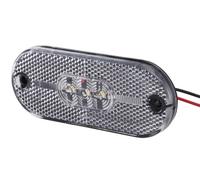 Hella Luces de posición 2PG 357 009-121 LED 24V montaje exterior tulipa transparente (amarillo)