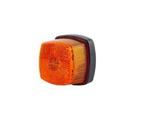 HELLA Luz de delimitación lateral - Halógena - 12V / 24V | Remolque - Caravana - Halógeno - 12/24 V - Conexión por tornillo/montaje - Color del disco: Amarillo - Izquierda/Derecha