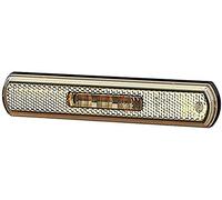 HELLA Luz de delimitación lateral - Shapeline Tech - LED - 12V / 24V - montaje exterior/atornillado - ADR/GGVS - Color de tulipa: amarillo - Cable: 1300mm - Conector: EasyConn - 2PS 013 300-271