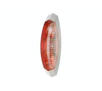 Hella Luz de gálibo - Halógena - 12V - montaje exterior - ECE - Color de tulipa: transparente/rojo - Montaje lateral ext. - 2XS 008 479-081, izquierda, Color de la carcasa: blanco
