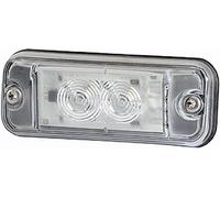 Hella Luz de posición 2PF 009 514-011 LED 24V blanco tulipa transparente montaje roscado delante