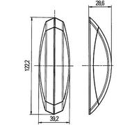 Luz de delimitación lateral HELLA 2XS 008 479-061 izquierda