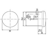 HELLA Luz De Reversa Lámpara De Respaldo Trasera LED 12V 24V (2ZR 959 010-507)