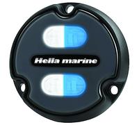 Hella Marine Apelo A1 - Luz subacuática azul blanca - 1800 lúmenes - Carcasa negra - Lente de carbón