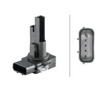 HELLA Medidor de masa de aire 8ET 358 095-601 atornillado 5 pines