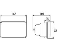 Faro principal izquierda 1AB 003 177-071 HELLA para MITSUBISHI TOYOTA MAZDA