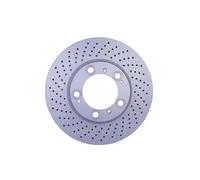 HELLA PAGID 8DD 355 127-501 Disco de freno 50276PRO_HC altamente carbonizado revestido 318mm 28mm ventilación interna/perforado por ej. PORSCHE