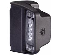 HELLA 2KA 010 278-421 Piloto de matrícula - LED - 12V - montaje exterior/atornillado - Color de tulipa: transparente - Conector: Conector plano - Montaje lateral ext./Carrocería/exterior - Cant.: 1