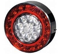 HELLA Piloto posterior - LED - 12V - montaje exterior/Conexión roscada - ECE - Color de tulipa: transparente/rojo - Cable: 265mm - Conector: AMP - derecha/izquierda - Cant.: 24 - 2SD 010 546-127