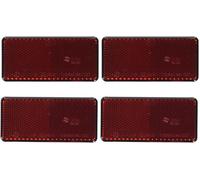 Hella Reflector - Color de tulipa: rojo - rectangular - pegado/montaje exterior - para fijación vertical - CCC - posterior - Cant.: 1-8RA 003 326-931 (Paquete de 2)