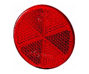 HELLA Reflector - Color de tulipa: rojo - redondo - pegado/montaje exterior - para fijación horizontal - posterior - Cant.: 25 - 8RA 002 014-277