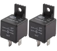 HELLA Relé, corriente de trabajo - 12V - 5polos - Contacto de cierre - con soporte - 4RA 933 791-061 (Paquete de 2)