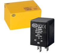 HELLA Relé de intermitencia - 12V - 4polos - enchufado - LED - con soporte