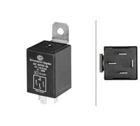 HELLA Relé de intermitencia - 12V - 4polos - montaje exterior/enchufado | con soporte - 4AZ 003 787-081