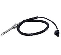 HELLA Sensor 6PT 010 376-311, temperatura del gas de escape, 2 pines, atornillado, cable: 410 mm