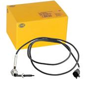 HELLA Sensor 6PT 358 181-751, temperatura del gas de escape, 2 pines, atornillado, cable: 950 mm