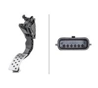HELLA 6PV 009 978-821 Sensor, posición pedal - para vehic. dirección izquierda - 6polos - no para cajas de doble embrague