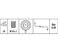 HELLA Sensor, presión de aceite para PEUGEOT: 207, 106, 307, Partner, Bipper, 5008, 3008, Ranch, 206, 407, 406, 306, 605, Boxer (Ref: 6ZL 008 780-011)
