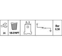 HELLA Sensor, presión de aceite para VOLVO: 244, 240, 760, 140, 164 (Ref: 6ZL 003 259-381)