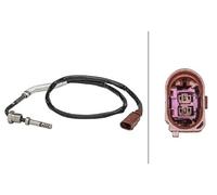 HELLA Sensor temp. gas escape 6PT 358 181-031 para GOLF VI (5K1)