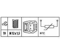 HELLA Sensor, temperatura del refrigerante para VOLVO: V70, S40, S70, V40, S80, S60, C70, XC 70 (Ref: 6PT 009 309-461)