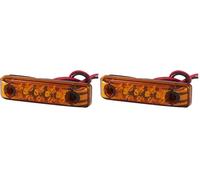 Hella VALUEFIT 2PS 357 010-101 Luz de delimitación lateral - LED - 24V - Conexión roscada/montaje exterior - Color de tulipa: amarillo - Cable: 150mm - izquierda/derecha - Cant.: 1 (Paquete de 2)