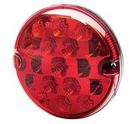 HELLA VALUEFIT 2SB 357 028-011 Luz trasera - LED - 24/12V - montaje exterior/atornillado - Color de tulipa: rojo - Conector: extremos de cable abiertos - izquierda/derecha - Cant.: 1