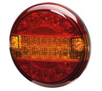 HELLA VALUEFIT 2SD 357 026-001 Piloto posterior - LED - 12/24V - montaje exterior/atornillado - Color de tulipa: rojo/amarillo - Conector: Conector plano - izquierda/derecha - Cant.: 1