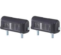 Hella VALUEFIT Piloto de matrícula - Halógena - 12V / 24V - montaje exterior/atornillado - Color de tulipa: transparente - Conector: Conector plano - exterior - Cant.: 1-2KA 357 014-001 (Paquete de 2)