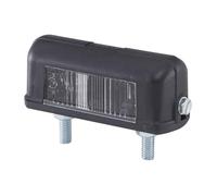 HELLA VALUEFIT Piloto de matrícula - Halógena - 12V / 24V - montaje exterior/atornillado - Color de tulipa: transparente - Conector: Conector plano - exterior - Cant.: 1 - 2KA 357 014-001