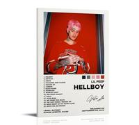 Hellboy by Lil Peep- Póster impermeable para pared, pintura decorativa adecuada para oficina, dormitorio, decoración de sala de estar, marco de póster estilo 12 x 18 pulgadas (30 x 45 cm)