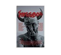 Hellboy by Lil PeepArt - Pintura decorativa impermeable y resistente a las manchas, sala de estar, estudio, cafetería, pintura de pared, instalación gratuita, fácil de limpiar, opción de regalo