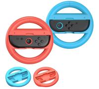 HELLCOOL 2 x Switch 2 Volante, Compatible con Switch Joypad, especialmente diseñado para Mario Kart 9 World, botón SL/SR más grande, ergonómico, naranja y azul