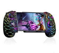 HELLCOOL Controlador móvil de juegos para iPhone y Android, controlador de teléfono para Xbox/Steam/GeForce Now/MFi Apple Arcade/Roblox, controlador de juego de teléfono inalámbrico con joystick de