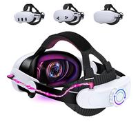 HELLCOOL Correa para la Cabeza con Batería 10000mAh para Meta Quest 3S/Quest 2/Quest 3, Reemplazo de Correa Elite Ajustable, Accesorios para Casco VR Extender Tiempo de Juego Reducir Presión