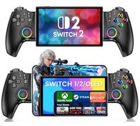 HELLCOOL Mando para Nintendo Switch 2/Switch/OLED/Lite, Mando Inalámbrico con Joystick Hall y Gatillo/Joystick RGB Luminoso, Compatible con Android/iOS/Xbox Cloud/Steam Link