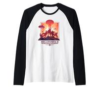 Helldivers 2 Heart of Democracy Poster Art Video Game Camiseta Manga Raglan