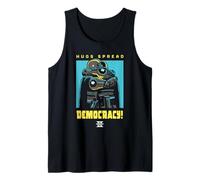 Helldivers 2 PlayStation Video Game Hugs Spread Democracy Camiseta sin Mangas