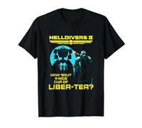 Helldivers 2 Sony PlayStation Game A Nice Cup of Liber-Tea Camiseta, Hombre, Negro, L
