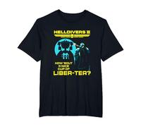 Helldivers 2 Sony PlayStation Game A Nice Cup of Liber-Tea Camiseta, Hombre Tallas Grandes, Negro, 3X Alto