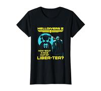 Helldivers 2 Sony PlayStation Game A Nice Cup of Liber-Tea Camiseta, Mujer, Negro, XL