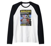Helldivers Amazing Democracy Brasch Is Back Helldiver Slap Camiseta Manga Raglan