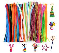 HellDoler Manualidades Niños,Pipe Cleaners,Limpiapipas,Pipe Cleaners Juego de Manualidades Pipa Tallos de Chenilla para Juguetes Educativos,Creación de Bricolaje,6mm*30cm 500 Piezas (500pcs standards)