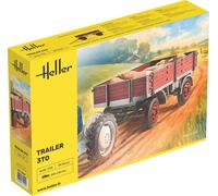 Maqueta Heller 1:24 Remolque 3 Toneladas Polivalente De Los Años 1940