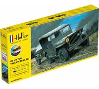 Heller 57105-1 :3 5 Estárter Conjunto Ee.uu 1/4 Sonido Camión'N Remolque - Neu