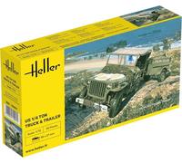Heller - 79997 - Maqueta para Construir - US 1/4 Ton Truck & Trailer - 1/72