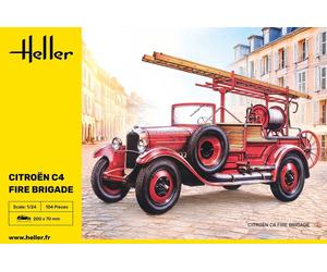 HELLER 80733 Citroën C4 de Bomberos 1/24: Modelo 183MM Detallado Camión Pompi