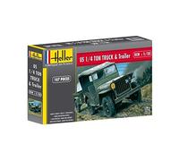 Heller Maqueta 1/35 Jeep Willis 81105-1 con remolque - Nuevo