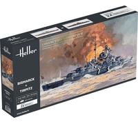 Heller 85078 1:400 Bismarck + Tirpitz TWINSET Barco Barco de Plástico - Nuevo